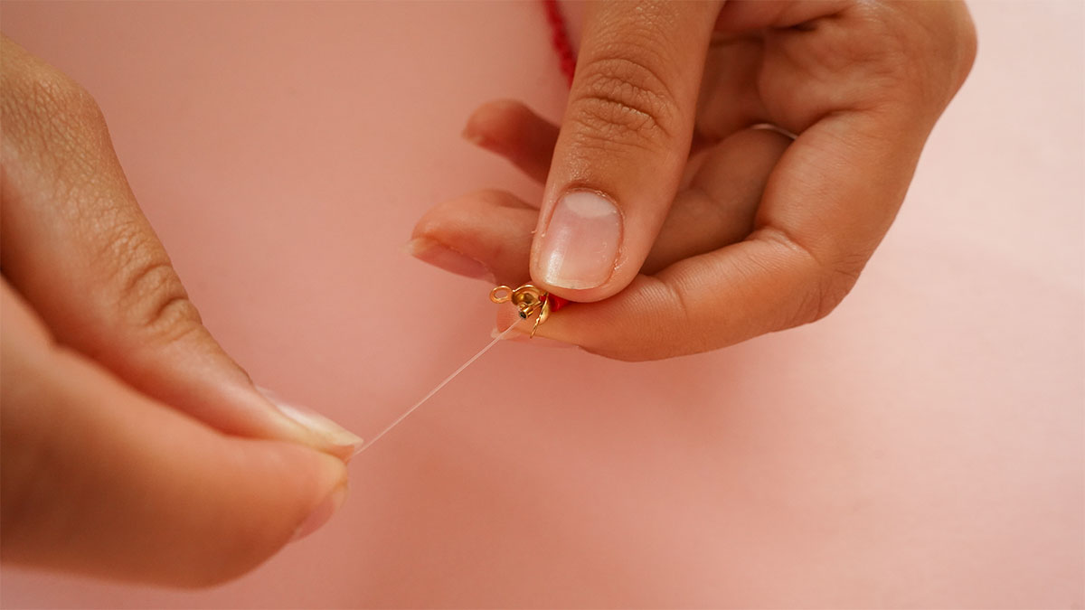 Bracelet en perle Miyuki Delica à nouer : Etape 5