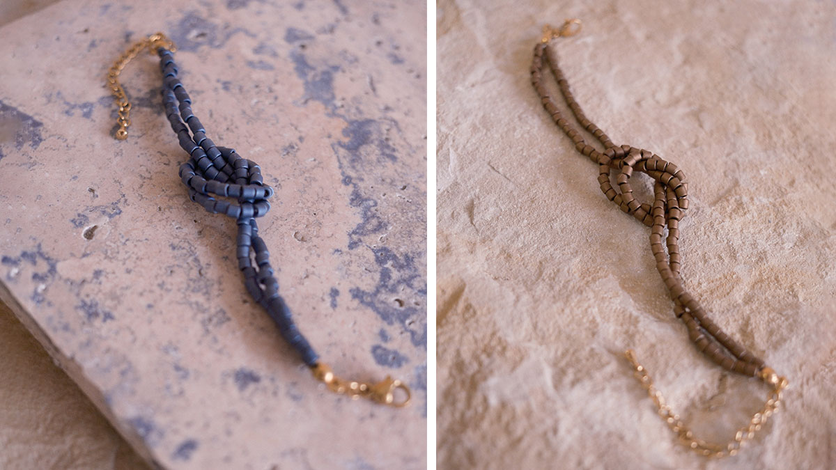 Bracelet en perle Miyuki Delica à nouer : Etape 11