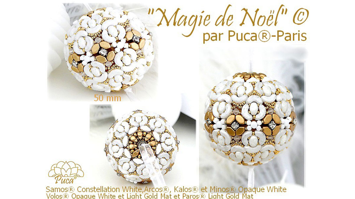 Schéma Boule en perles la Magie de Noël par Puca® Schéma Boule en perles la Magie de Noël par Puca®