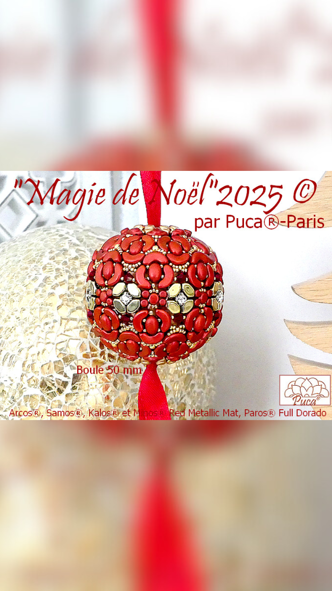 Boule en perles la Magie de Noël par Puca®