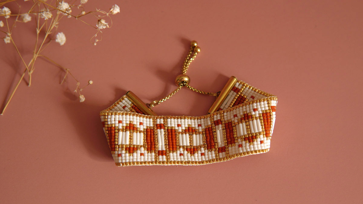 Schéma Bracelet Miyuki au métier à tisser en Bugles et Delica Schéma Bracelet Miyuki au métier à tisser en Bugles et Delica