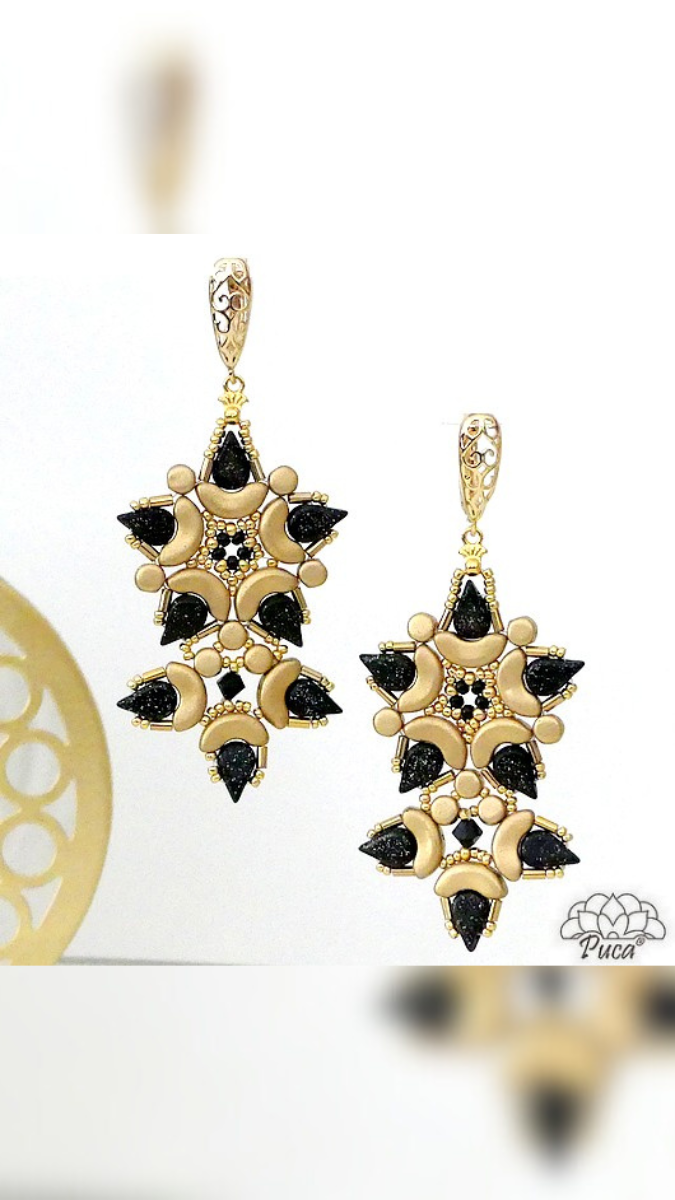 Schéma Boucles d'oreilles Star d'un jour par Puca® Schéma Boucles d'oreilles Star d'un jour par Puca®