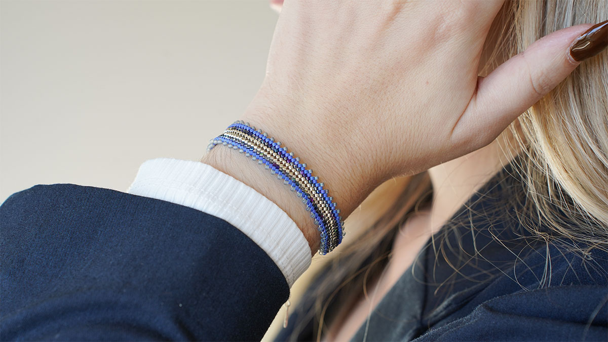 Schéma Bracelet épi en peyote chevron Schéma Bracelet épi en peyote chevron