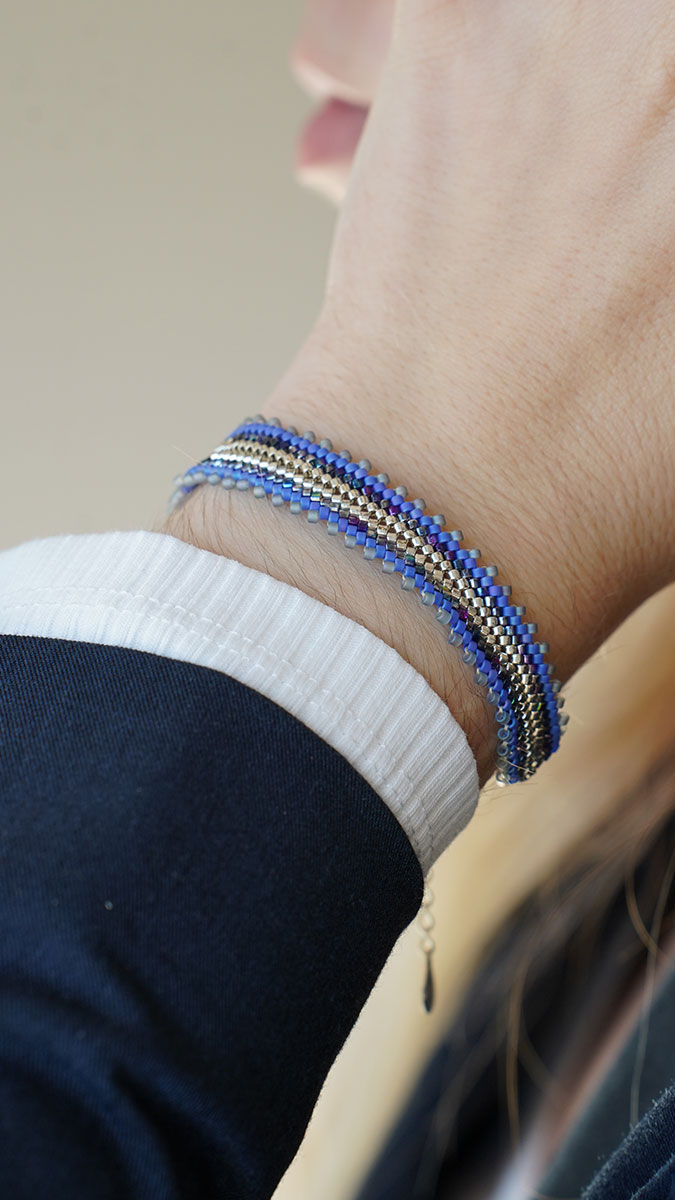 Schéma Bracelet épi en peyote chevron Schéma Bracelet épi en peyote chevron