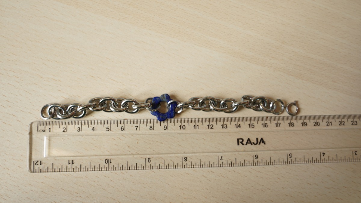 Bracelet et Collier grosse maille avec pierres naturelles : Etape 19