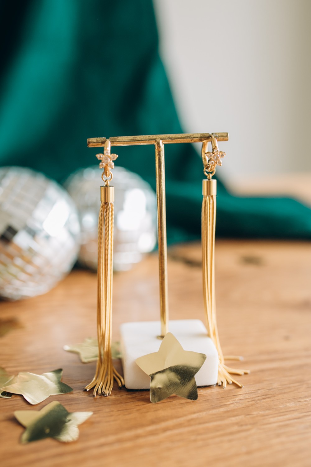 Boucles d'oreilles franges serpentine