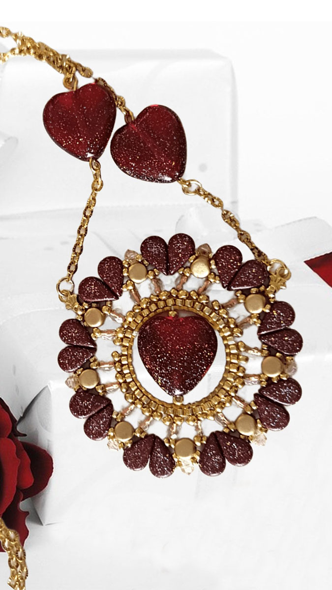 Schéma Collier médaillon Passione Schéma Collier médaillon Passione