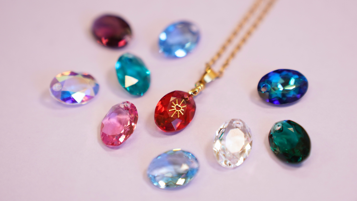 Collier pendentif PureCrystal et chaîne en acier inox Collier pendentif PureCrystal et chaîne en acier inox