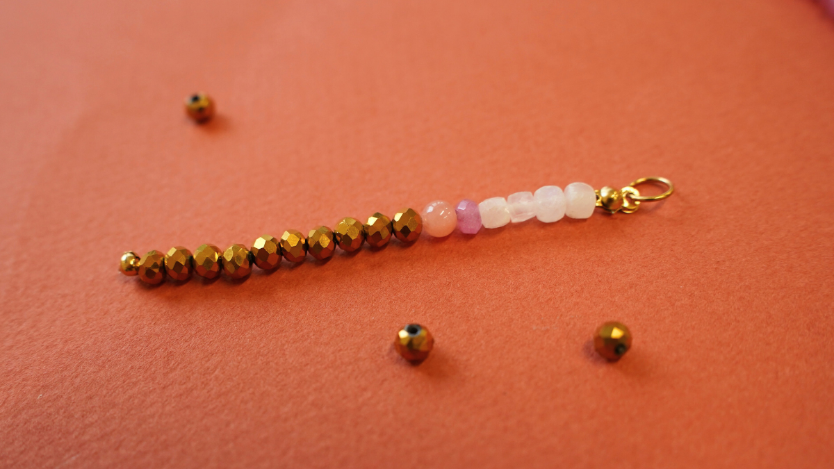 Boucles d'oreilles pendantes en pierre gemme : Etape 6