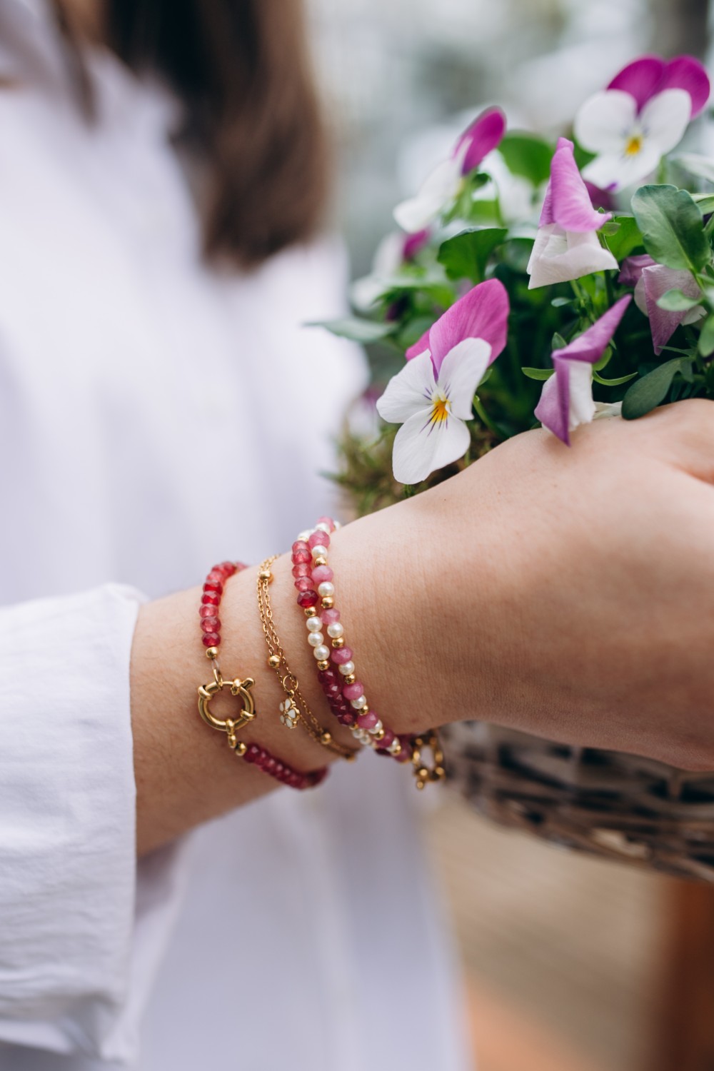 Schéma Assortiment de bracelets en pierres naturelles