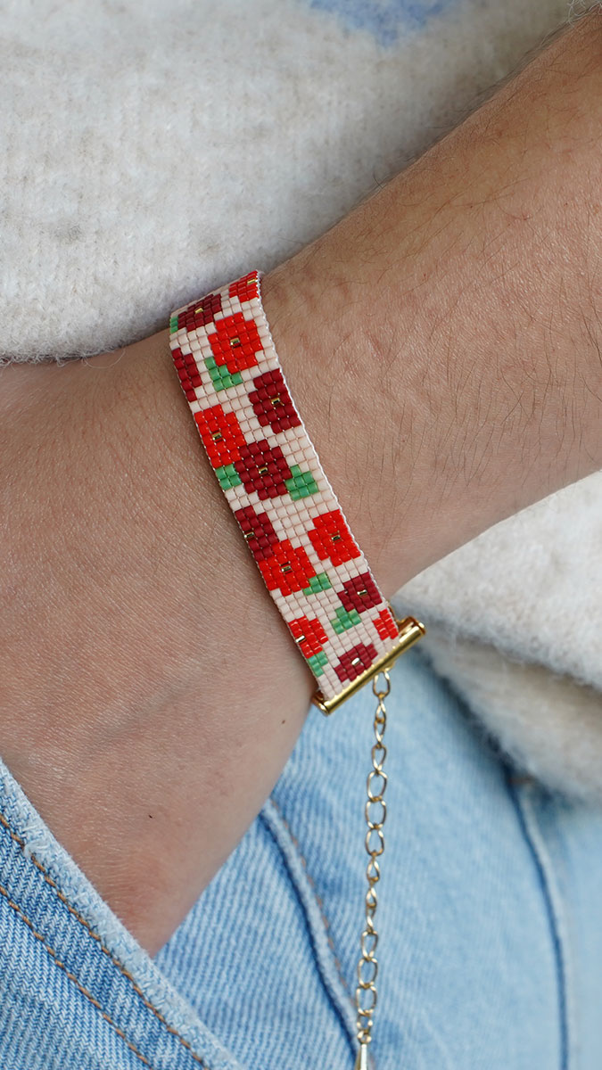 Schéma Manchette printanière au métier à tisser