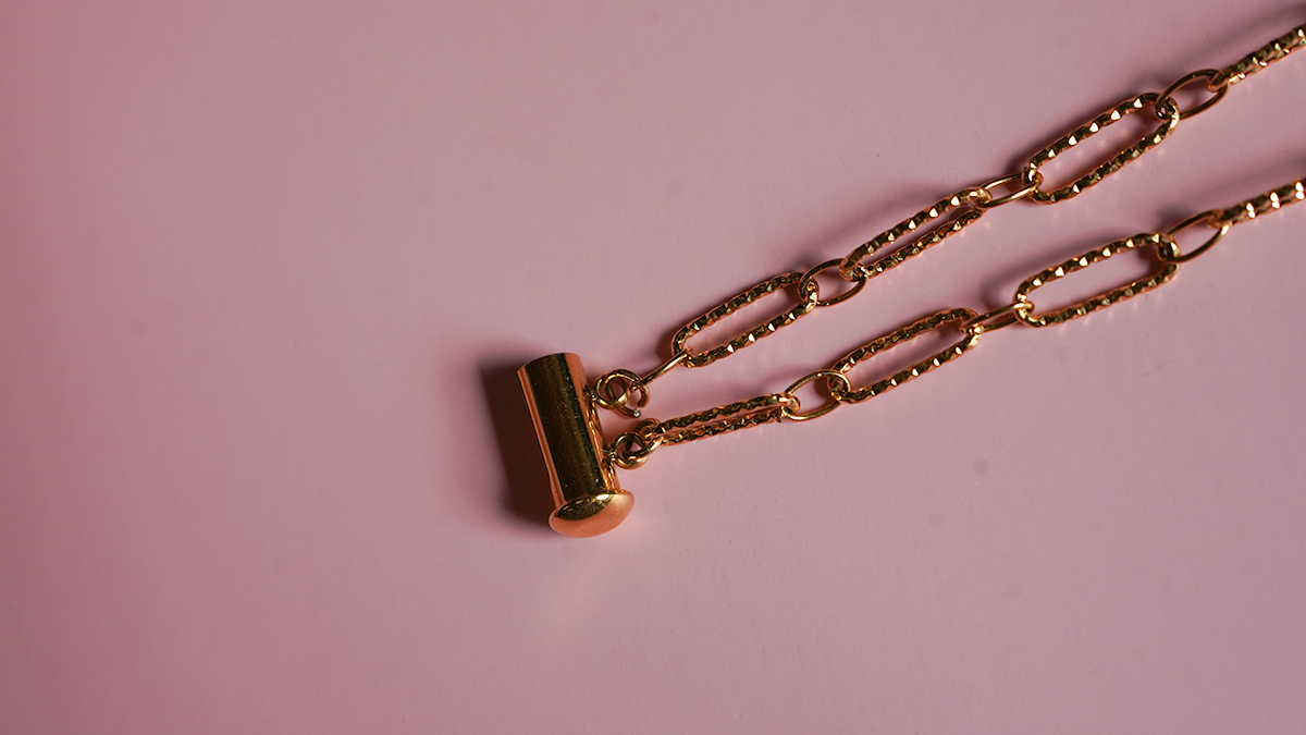 Collier double chaîne et perles trèfle en pierres naturelles : Etape 5 Collier double chaîne et perles trèfle en pierres naturelles : Etape 5