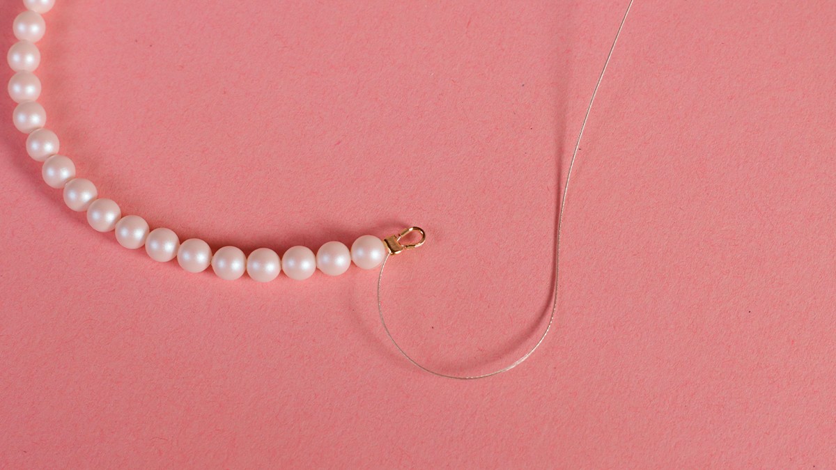 DIY Collier perles nacrées & foulard : Etape 3