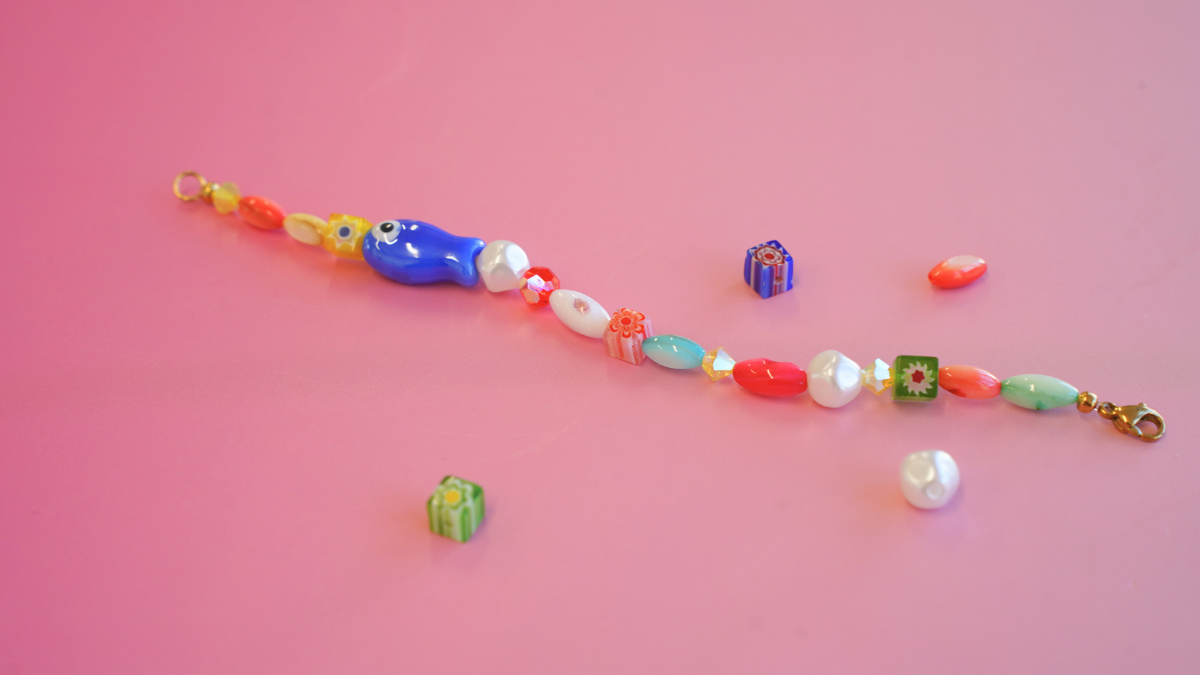 DIY : Trio de bracelets colorés en perles céramiques, Millefiori et Preciosa : Etape 3