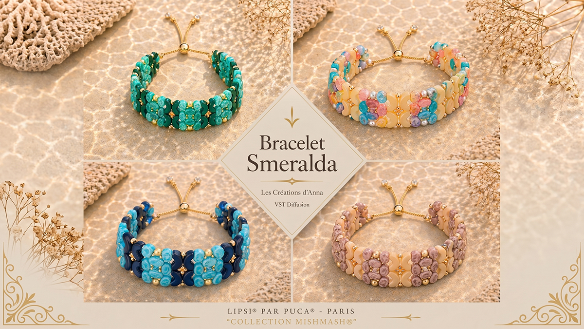 Schéma Bracelet Smeralda par Les créations d'Anna® Schéma Bracelet Smeralda par Les créations d'Anna®