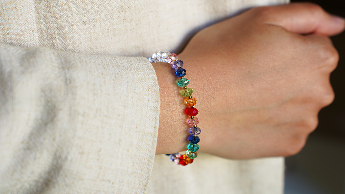 Schéma Bracelet en cristaux Swarovski multicolore