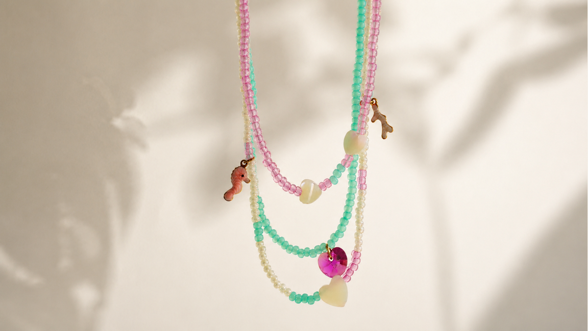 Schéma Trio de colliers d'été avec des perles Rocailles Preciosa
