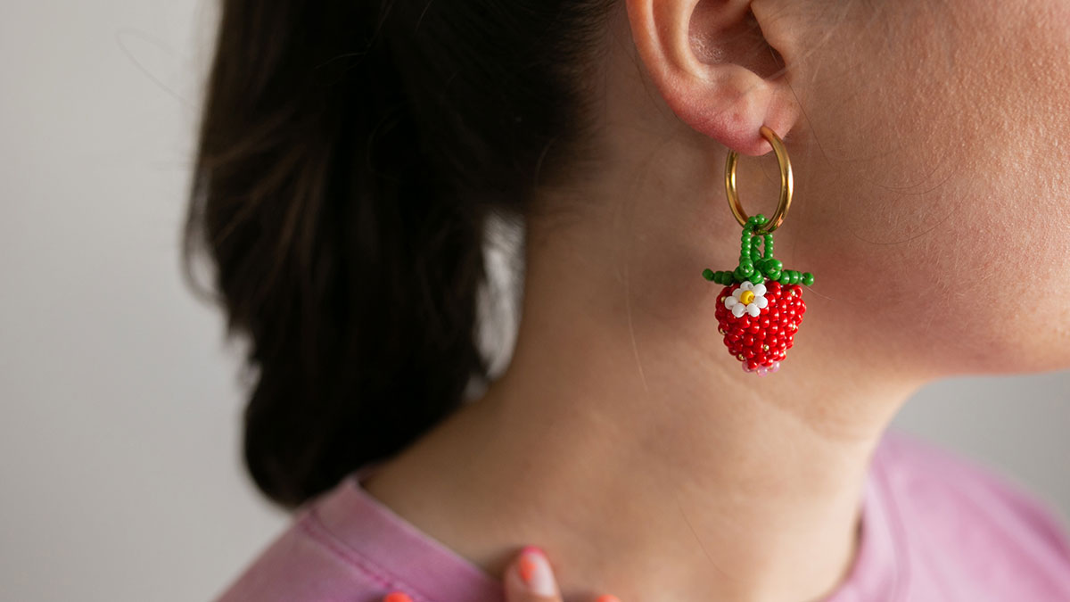 Schéma Tissage fraises 3D en peyote circulaire