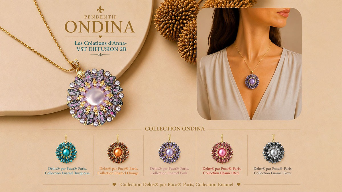 Pendentif Ondina par Les Créations d'Anna® Pendentif Ondina par Les Créations d'Anna®