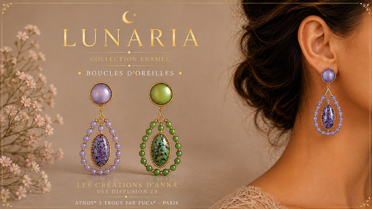 Boucles d'oreilles Lunaria par Les créations d'Anna® Boucles d'oreilles Lunaria par Les créations d'Anna®