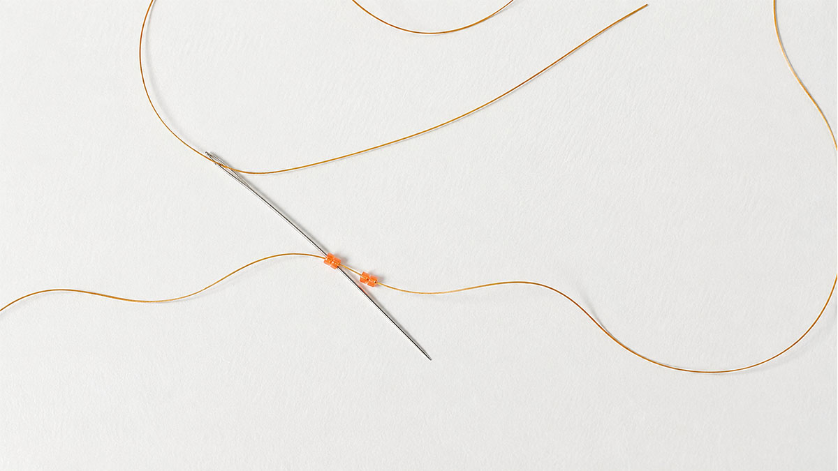 Boucles d'oreilles en double brick stitch : Etape 1
