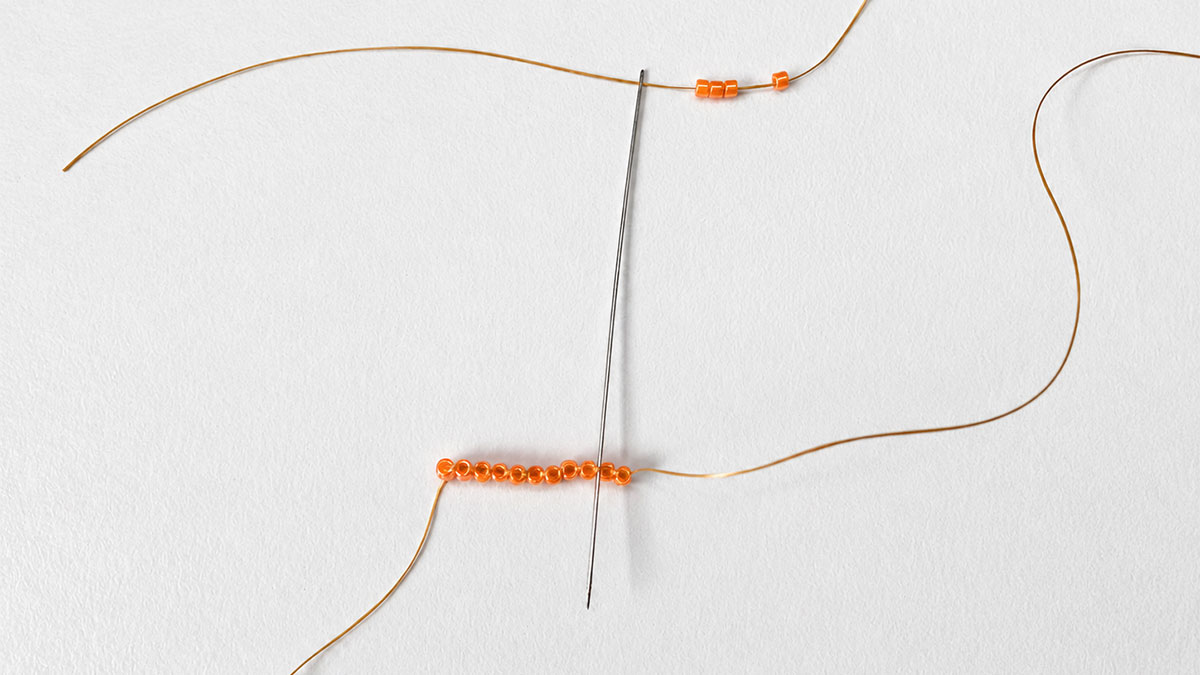 Boucles d'oreilles en double brick stitch : Etape 5