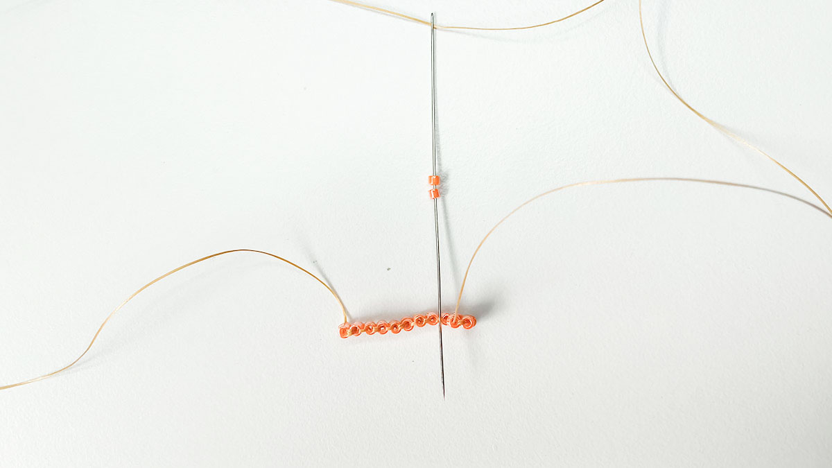 Boucles d'oreilles en double brick stitch : Etape 7
