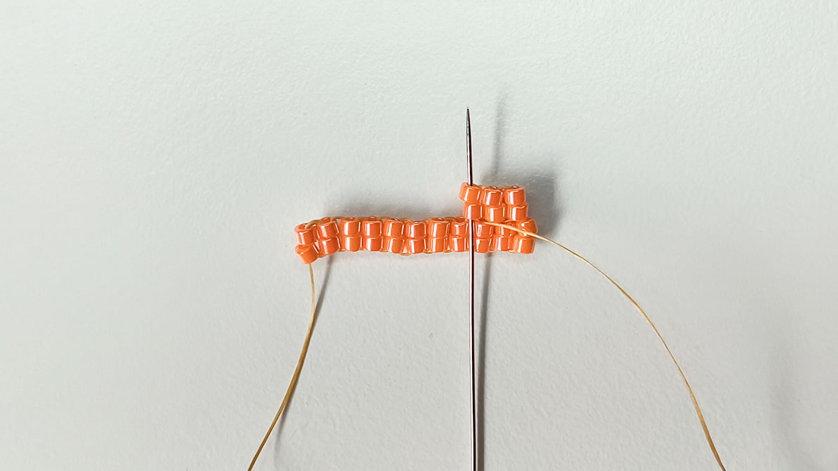 Boucles d'oreilles en double brick stitch : Etape 8
