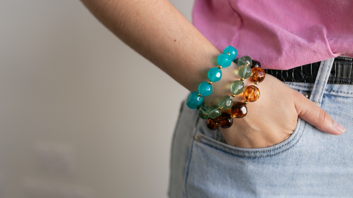 Schéma Bracelets perles rondes résine