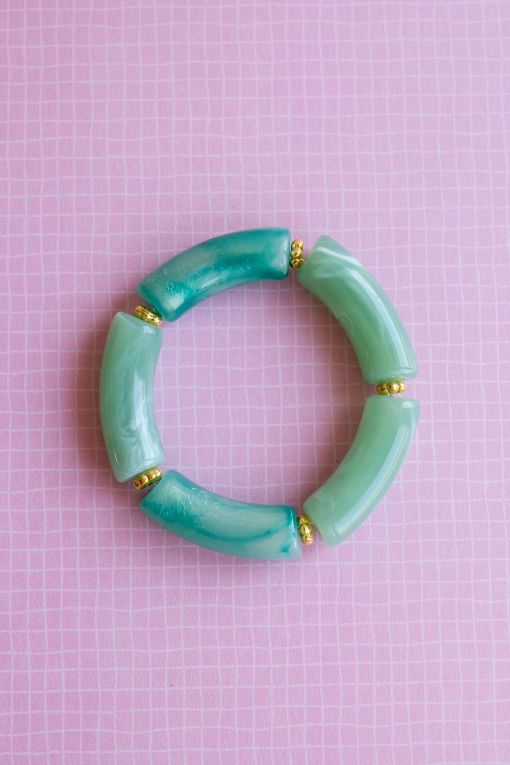 Bracelet élastique été avec perles tubes