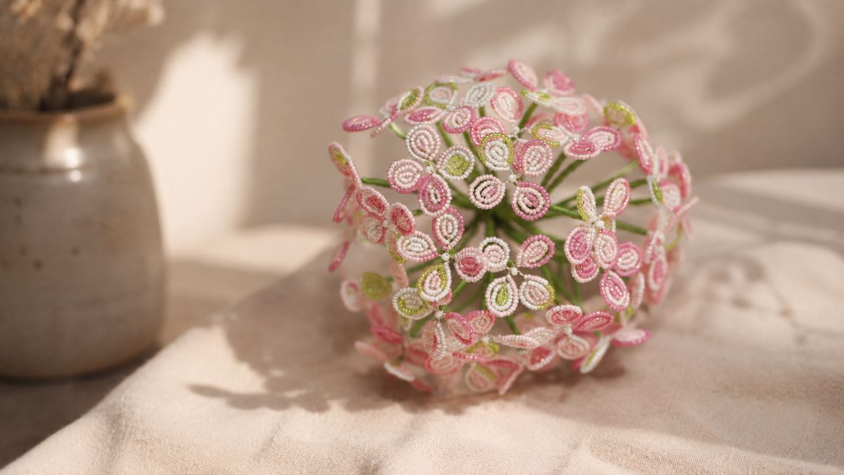 Schéma Fleurs d'Hortensia en perles