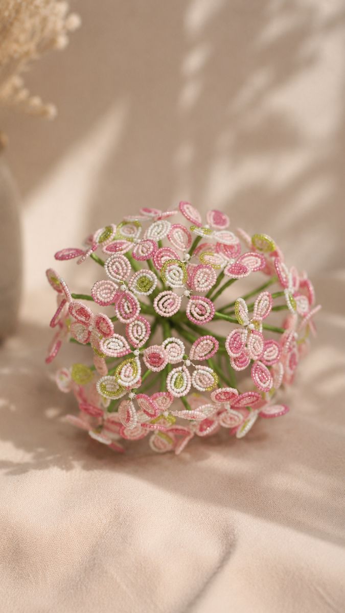 Schéma Fleurs d'Hortensia en perles