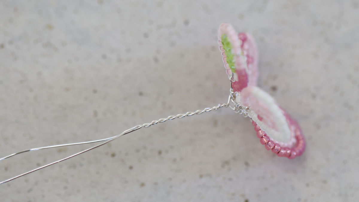 Fleurs d'Hortensia en perles : Etape 10