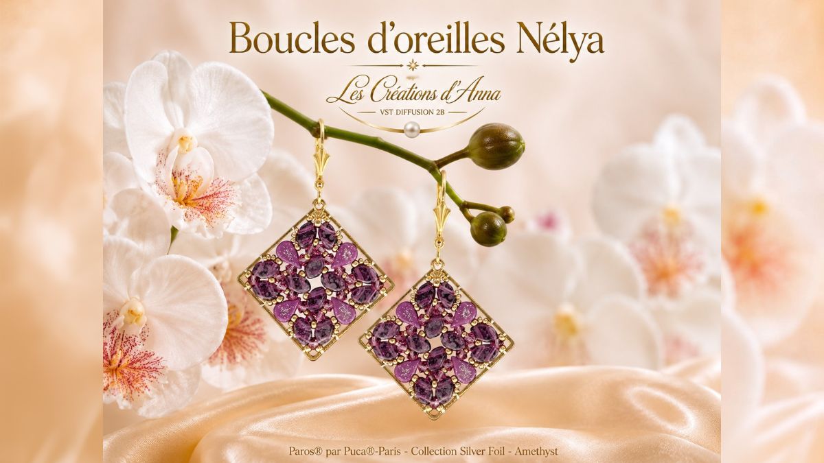 Schéma Boucles d'oreilles Nelya par Les créations d'Anna® Schéma Boucles d'oreilles Nelya par Les créations d'Anna®