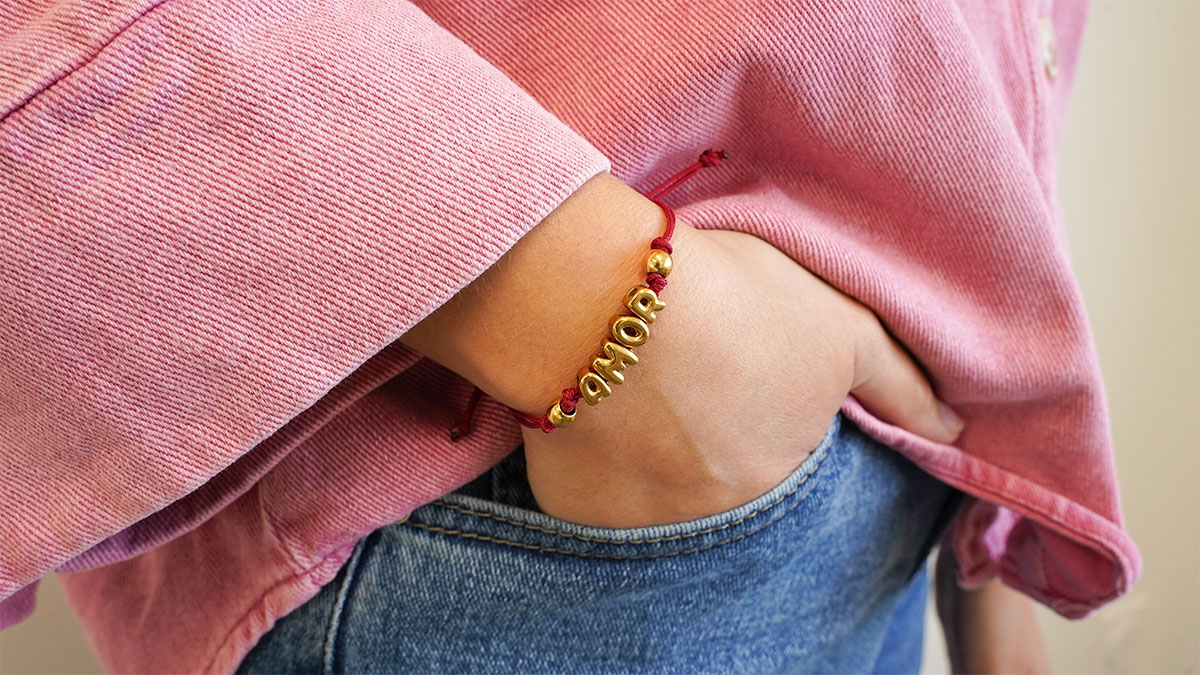 Schéma Bracelet cordon avec lettre poussoir Schéma Bracelet cordon avec lettre poussoir