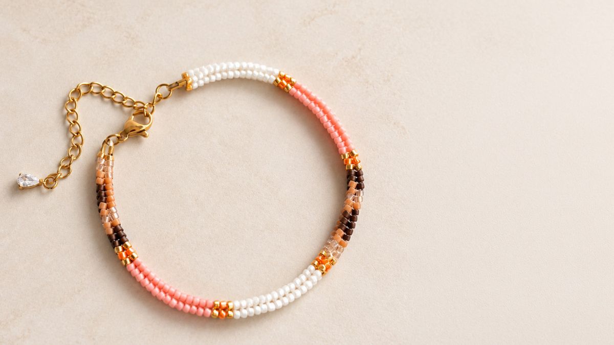 Schéma Bracelet en perles Miyuki tissage Herringbone tubulaire