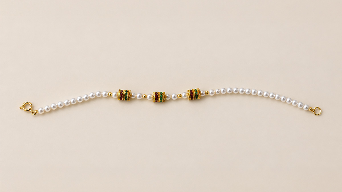 Trio de bracelets en perles Heishi et rocailles Miyuki dorées : Etape 3