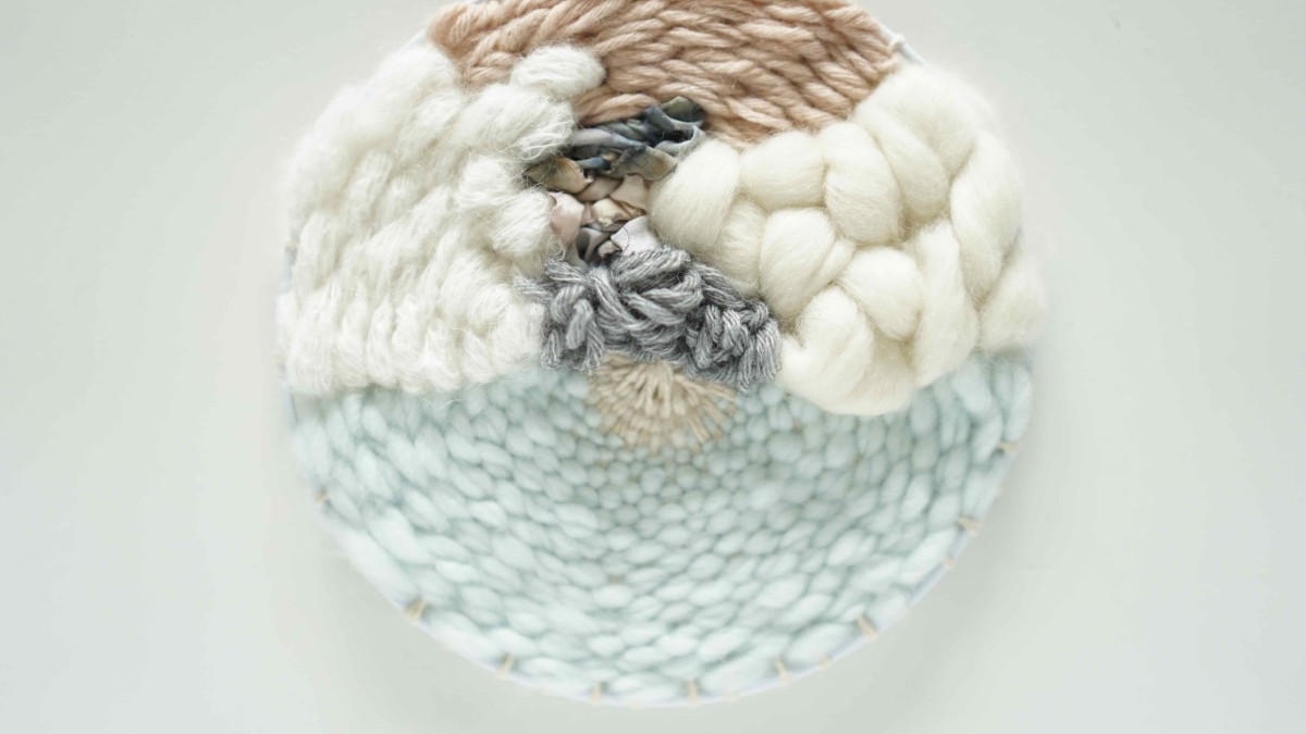 Tissage mural rond par Julie Robert : Etape 9