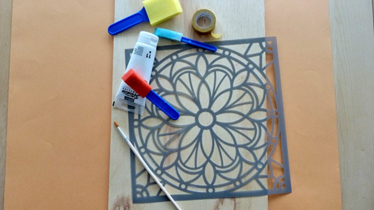 Porte bijoux poignées en pâte polymère Cernit et pochoir mandala : Etape 8