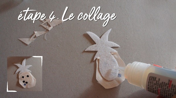 DIY broche en tissu pineapple : Etape 4