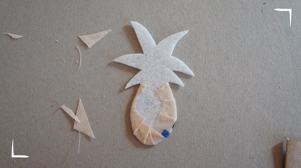 DIY broche en tissu pineapple : Etape 5