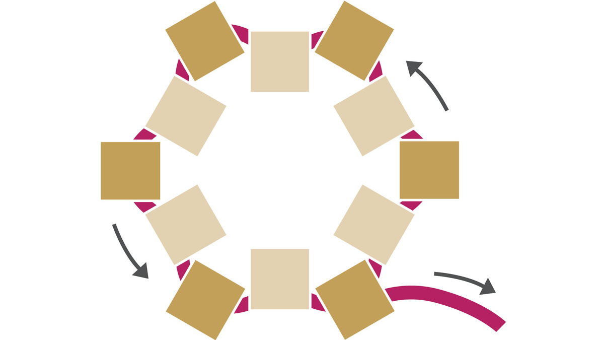 DIY Etoile Japonaise en tissage Peyote circulaire perles Miyuki Delicas : Etape 2 DIY Etoile Japonaise en tissage Peyote circulaire perles Miyuki Delicas : Etape 2