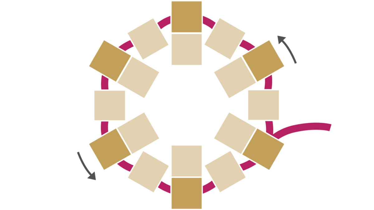 DIY Etoile Japonaise en tissage Peyote circulaire perles Miyuki Delicas : Etape 3 DIY Etoile Japonaise en tissage Peyote circulaire perles Miyuki Delicas : Etape 3