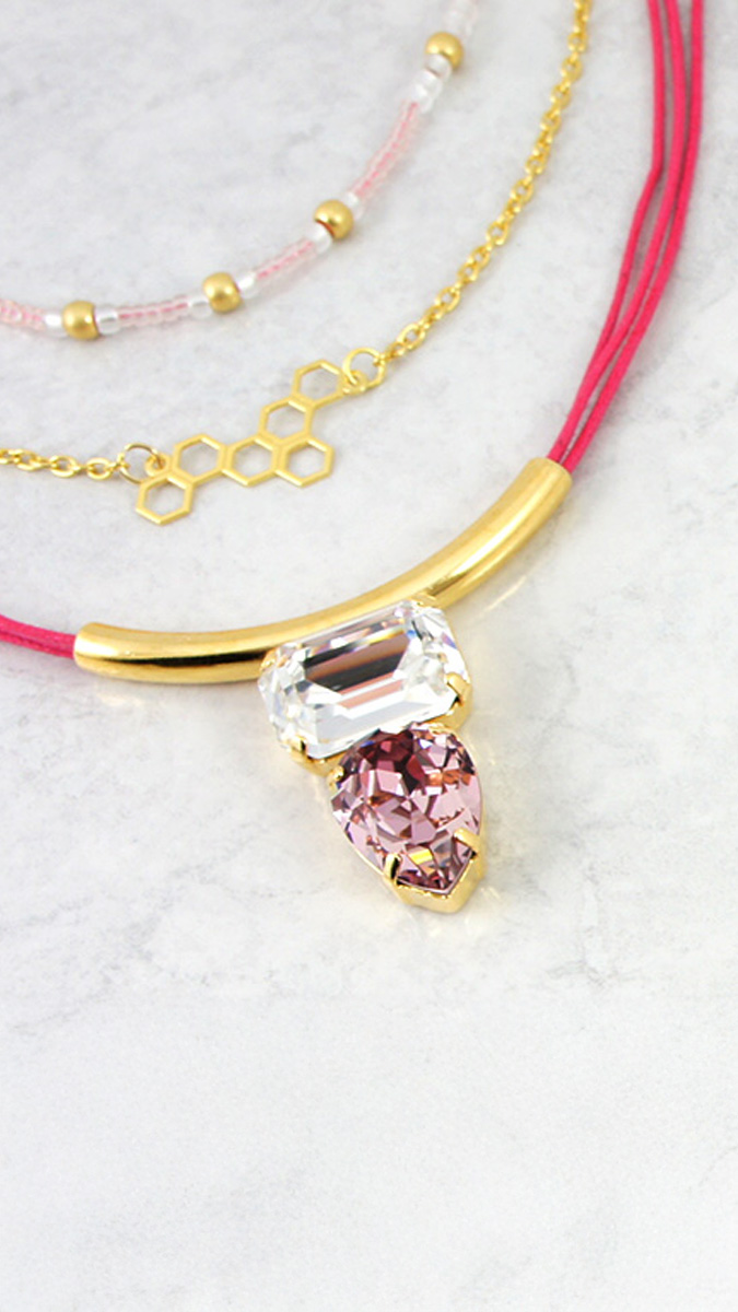 Schéma Collier Multirangs Pendentif PureCrystal