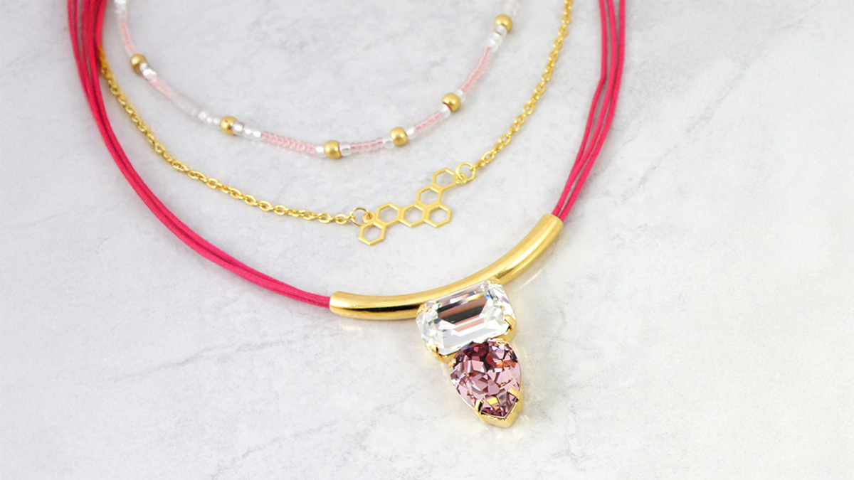 Collier Multirangs Pendentif PureCrystal : Etape 6