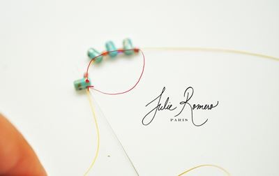 Bracelet perles en verre Groovy Tiles Rullas et Rocailles Miyuki : Etape 2 Bracelet perles en verre Groovy Tiles Rullas et Rocailles Miyuki : Etape 2