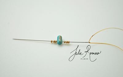 Bracelet perles en verre Groovy Tiles Rullas et Rocailles Miyuki : Etape 10 Bracelet perles en verre Groovy Tiles Rullas et Rocailles Miyuki : Etape 10