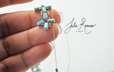 Bracelet perles en verre Groovy Tiles Rullas et Rocailles Miyuki : Etape 16 Bracelet perles en verre Groovy Tiles Rullas et Rocailles Miyuki : Etape 16