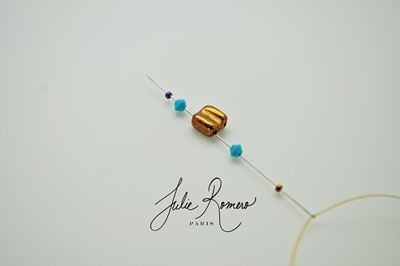 Bracelet perles en verre Groovy Tiles Rullas et Rocailles Miyuki : Etape 17 Bracelet perles en verre Groovy Tiles Rullas et Rocailles Miyuki : Etape 17