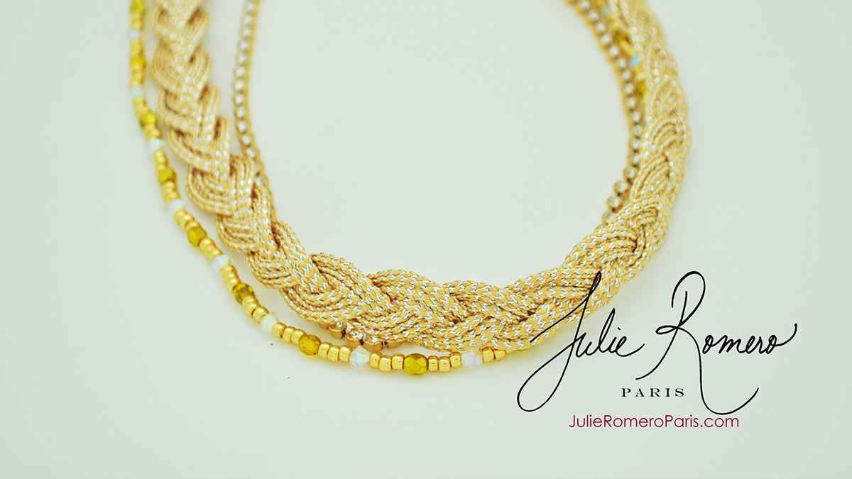 Schéma Headband rocailles Toho et chaîne strass PureCrystal Schéma Headband rocailles Toho et chaîne strass PureCrystal